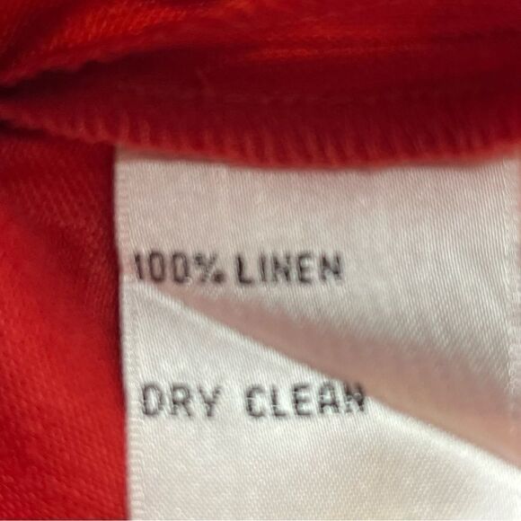 Talbots Petites Women's Irish Linen Skirt Set Size 10 Burnt Orange - Picture 7 of 15